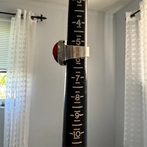 Taxco sterling silver coral ring - Picture 6 of 7